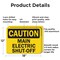 Signmission Main Electric Shut-Off Caution Sign, Aluminum, 18in W x 12in L, 2PK OS-2PACK-CS-A-1218-L-19202 - alternate 6
